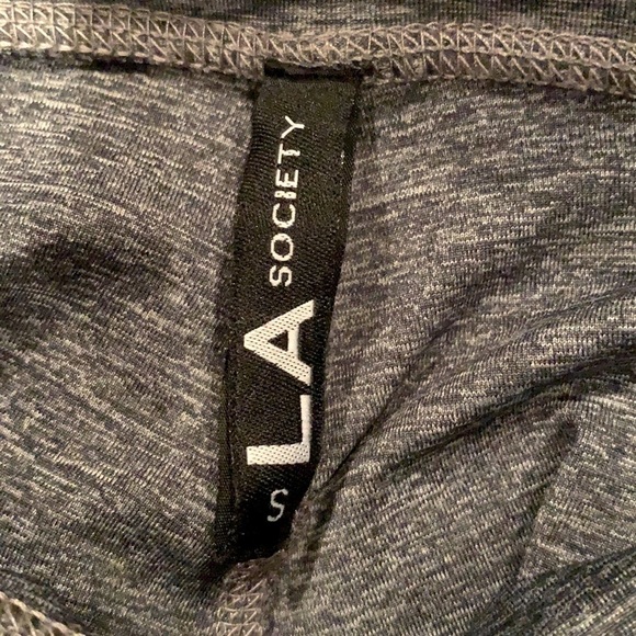 NEW LA SOCIETY gray mesh women’s LEGGING HEATHER CHARCOAL size S - Picture 6 of 6